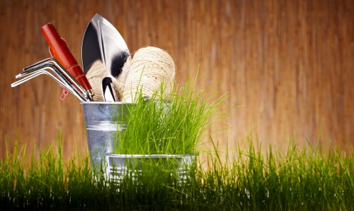 Cubic-yard estimate example for garden clearance in Keston